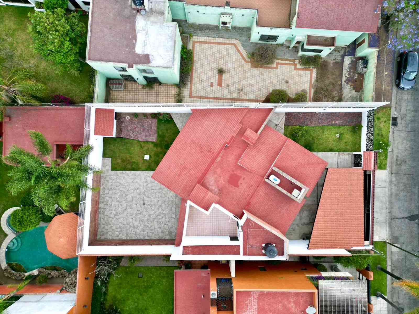 vista aérea de casa en venta en verde valle guadalajara